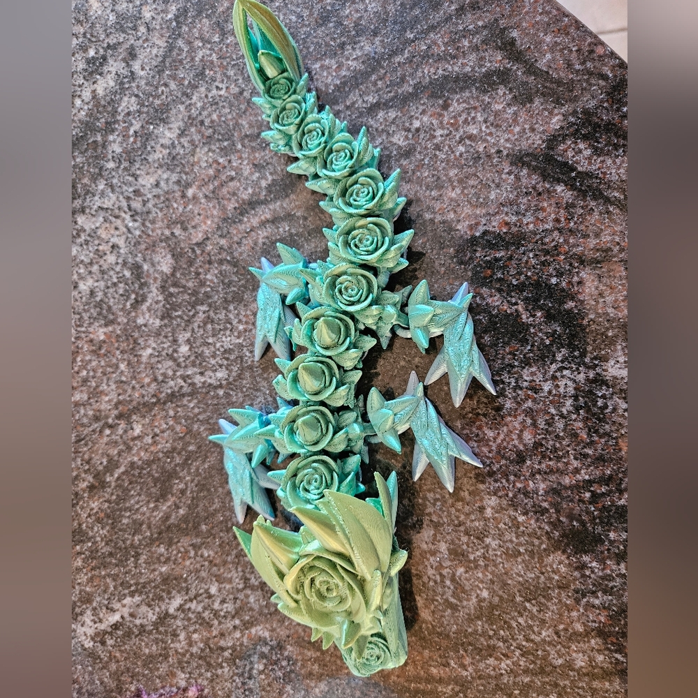 Baby Rose Dragon 3D Printed Figure - Picture 3 of 8